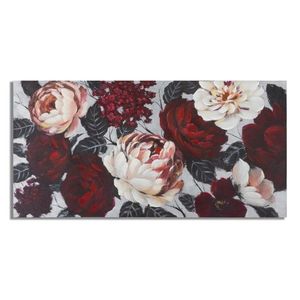 Tablou decorativ Red Flower, Mauro Ferretti, 150x76 cm, canvas pictat manual imagine