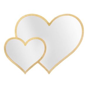 Oglinda decorativa Glam Heart, Mauro Ferretti, 65x50 cm, fier, auriu imagine