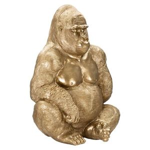 Statueta decorativa, Gorilla, Mauro Ferretti, 64 x 53 x 82 cm, polirasina, auriu imagine