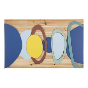 Decoratiune de perete Wood Color, Mauro Ferretti, 80x50 cm, fier/lemn de brad, multicolor imagine