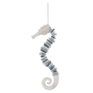 Decoratiune suspendabila Sea Horse, Mauro Ferretti, 22x6x55 cm, lemn de tanoak, multicolor imagine