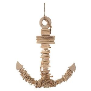 Decoratiune suspendabila Anchor, Mauro Ferretti, 39x7x46 cm, lemn de tanoak, natural imagine