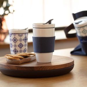 Cana pentru cafea, Villeroy & Boch, To Go Coffee Mug, inchidere etans, 350 ml, portelan premium/silicon imagine