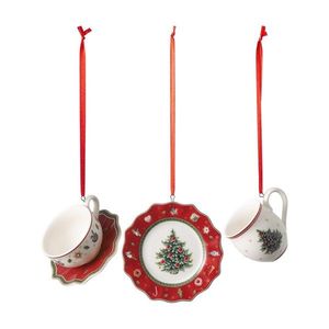 Set 3 globuri, Villeroy & Boch, Toy's Delight Decoration Breakfast, 4 x 7 cm, portelan premium imagine