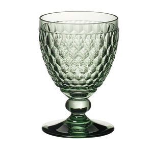 Set 4 pahare de vin rosu, Villeroy & Boch, Boston, 310 ml, sticla cristal, verde imagine