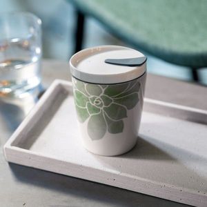 Cana pentru cafea, Villeroy & Boch, To Go Socculente, inchidere etans, 290 ml, portelan premium/silicon imagine