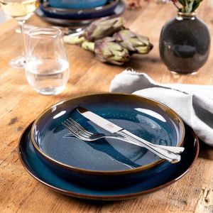 Set de masa 6 piese, Like Villeroy & Boch, Crafted Denim, portelan premium, albastru imagine