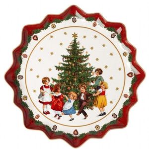 Platou pentru servire, Villeroy & Boch, Toy's Fantasy Kids dancing, 39 cm, portelan premium, pictat manual imagine