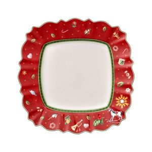 Farfurie intinsa, Villeroy & Boch, Toy's Delight Red, 28 x 28 cm, portelan premium imagine