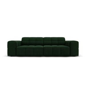 Canapea 3 locuri, Jennifer-51, Micadoni Home, 204x102x70 cm, catifea, verde bottle imagine