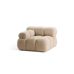 Modul stanga pentru canapea modulara, 1 loc, Bellis-213, Micadoni Home, 94x94x70 cm, tesatura boucle, bej sand imagine