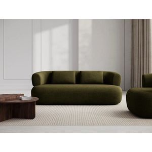 Canapea 3 locuri, Jenny-67, Micadoni Home, 178x90x73 cm, tesatura boucle, verde imagine