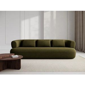 Canapea 4 locuri, Jenny-67, Micadoni Home, 226x90x73 cm, tesatura boucle, verde imagine