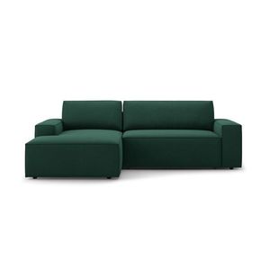 Coltar extensibil stanga 3 locuri cu lada depozitare, Jodie-78, Micadoni Home, 246x151x86 cm, tesatura structurata, verde imagine