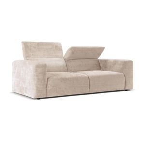 Canapea 3 locuri cu tetiera reglabila, Cruz-197, Micadoni Home, 234x103x74 cm, tesatura chenille Cremona, bej imagine