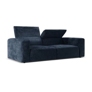 Canapea 3 locuri cu tetiera reglabila, Cruz-197, Micadoni Home, 234x103x74 cm, tesatura chenille Cremona, albastru navy imagine