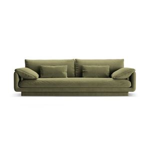 Canapea 4 locuri, Torino-184, Micadoni Home, 250x103x83 cm, catifea, verde deschis imagine