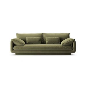 Canapea 3 locuri, Torino-184, Micadoni Home, 220x103x83 cm, catifea, verde deschis imagine