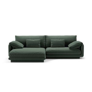 Coltar stanga 4 locuri, Torino-211, Micadoni Home, 250x170x83 cm, tesatura structurata chenille, verde muschi imagine