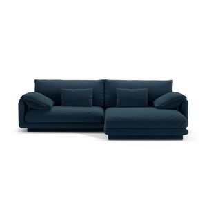 Coltar dreapta 4 locuri, Torino-211, Micadoni Home, 250x170x83 cm, tesatura structurata chenille, albastru navy imagine