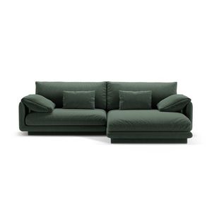 Coltar dreapta 4 locuri, Torino-211, Micadoni Home, 250x170x83 cm, tesatura structurata chenille, verde muschi imagine