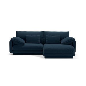 Coltar dreapta 3 locuri, Torino-211, Micadoni Home, 220x170x83 cm, tesatura structurata chenille, albastru navy imagine