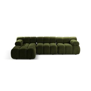 Coltar modular stanga 4 locuri, Bellis-213, Micadoni Home, 282x155x70 cm, tesatura boucle, verde imagine