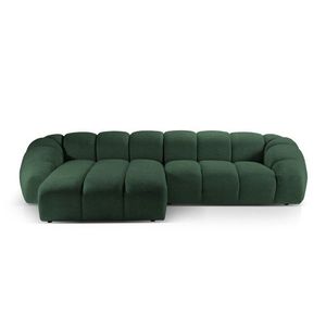 Coltar stanga 4 locuri, Diana-192, Micadoni Home, 334x182x72 cm, catifea structurata, verde imagine