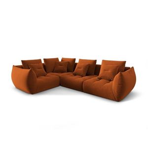 Coltar modular stanga 3 locuri, Bloom-184, Micadoni Home, 316x216x95 cm, catifea, teracota imagine