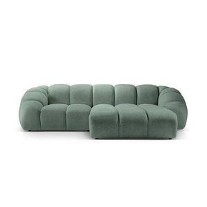 Coltar dreapta 3 locuri, Diana-192, Micadoni Home, 294x182x72 cm, catifea structurata, verde menta imagine