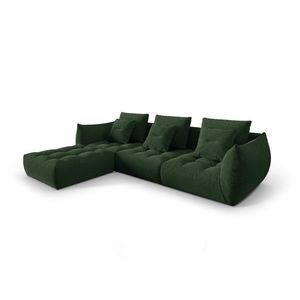 Coltar modular reversibil 2 locuri, Bloom-86, Micadoni Home, 332x216x95 cm, tesatura structurata, verde muschi imagine