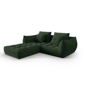 Coltar modular reversibil 3 locuri, Bloom-86, Micadoni Home, 232x216x95 cm, tesatura structurata, verde muschi imagine