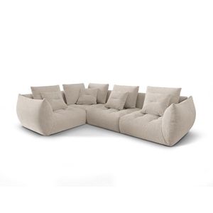 Coltar modular stanga 3 locuri, Bloom-86, Micadoni Home, 316x216x95 cm, tesatura structurata, bej inchis imagine