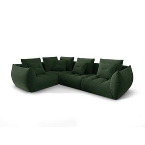 Coltar modular stanga 3 locuri, Bloom-86, Micadoni Home, 316x216x95 cm, tesatura structurata, verde muschi imagine