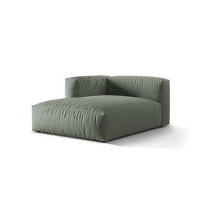 Sezlong modular living stanga 1 loc, Martina-169, Micadoni Home, 176x123x75 cm, tesatura structurata catifelata, verde muschi imagine