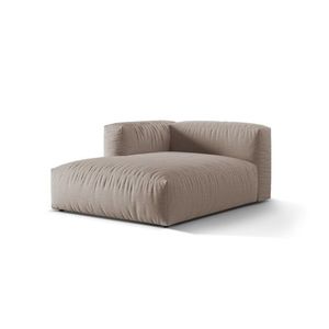 Sezlong modular living stanga 1 loc, Martina-169, Micadoni Home, 176x123x75 cm, tesatura structurata catifelata, bej inchis imagine