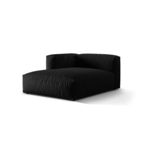 Sezlong modular living stanga 1 loc, Martina-169, Micadoni Home, 176x123x75 cm, tesatura structurata catifelata, negru imagine