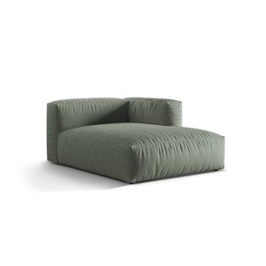 Sezlong modular living dreapta 1 loc, Martina-169, Micadoni Home, 176x123x75 cm, tesatura structurata catifelata, verde muschi imagine