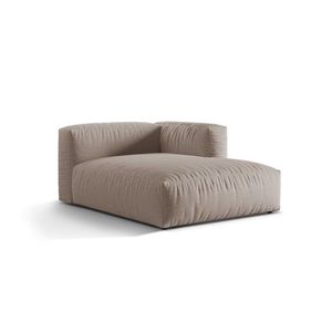 Sezlong modular living dreapta 1 loc, Martina-169, Micadoni Home, 176x123x75 cm, tesatura structurata catifelata, bej inchis imagine