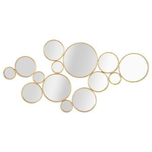 Decoratiune de perete Mirrors, Mauro Ferretti, 100x51.5 cm, fier, auriu imagine