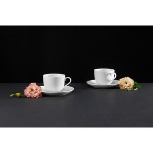 Set de cafea / ceai 12 piese Sonia, Ambition, 200 ml, portelan, alb imagine