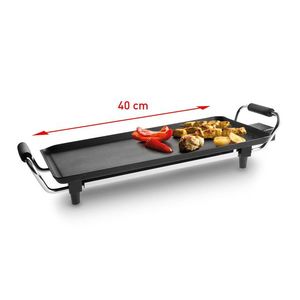 Gratar electric Teppanyaki, Fritel, TY 1485, 1800W, 40x22, aluminiu, negru/argintiu imagine