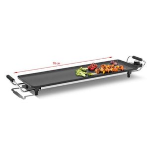 Gratar electric Teppanyaki, Fritel, TY 1689, 1800W, 70x22, aluminiu, negru/argintiu imagine