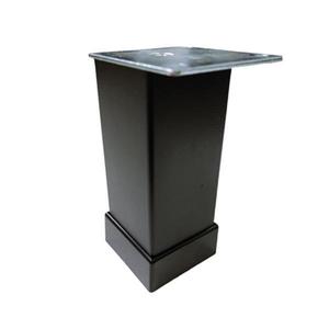 Picior metalic pentru mobilier H: 100 mm, finisaj negru, profil patrat 40x40 mm cu masca - Maxdeco imagine