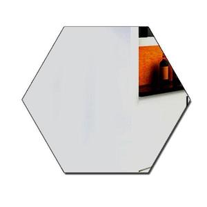 Set Oglinzi Design Hexagon-Oglinzi Decorative Acrilice 12 bucati, 10x8.7x5 cm, Argintiu imagine