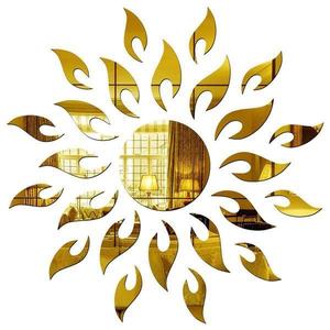 Set Oglinzi Design 3D Gold Sun MyStyle - Oglinzi Decorative Acrilice Luxury Home 27 buc/set imagine