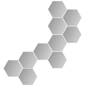 Set 10 oglinzi Hexagon Design, decorative, acrilice de cristal imagine