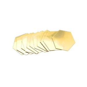 Set 12 Oglinzi Decorative Acrilice Cristal , forma hexagon, Gold, 126X110MM, Regal Trade imagine