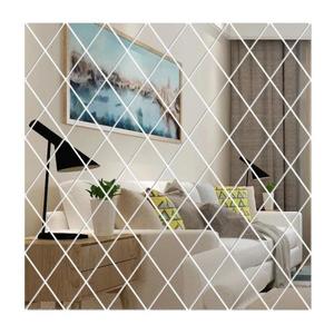 Set 58 Oglinzi Acrilice din PVC, Autoadezive pentru Decorarea Peretilor, 100 x 100 cm, Premium, Original Deals imagine