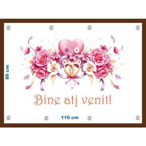 Banner personalizat Bine ati venit cu capse si clipsuri imagine